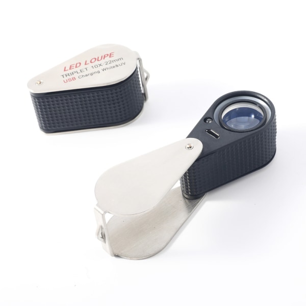 10X 22mm Lens Forstørrelse Mini Folding Jewelers Eye Loupe Jewe
