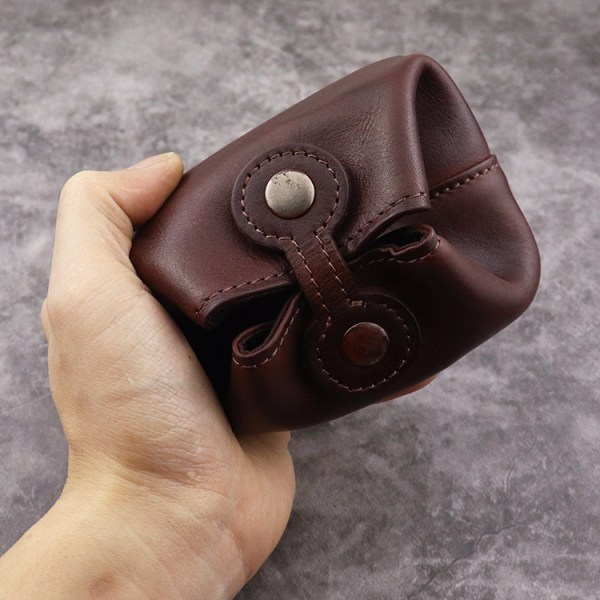 Skinn myntpung Change Holder Mini Pocket lommebok for menn kvinner