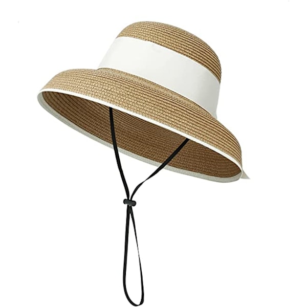 Solhat til kvinder, solbeskyttelse, stråhat, strandhatte, sommer, foldbar