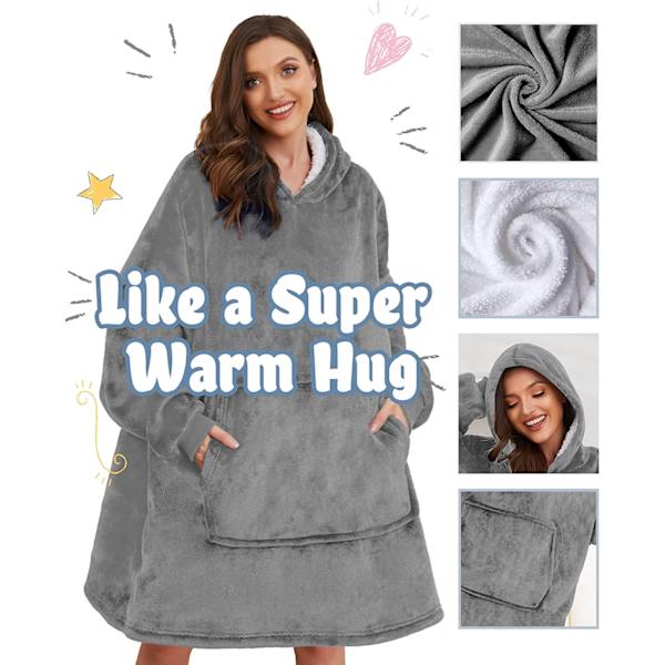 Tæppe Hoodie Bærbar Tæppe, Super Varmt Kvinder og Mænd, Ove