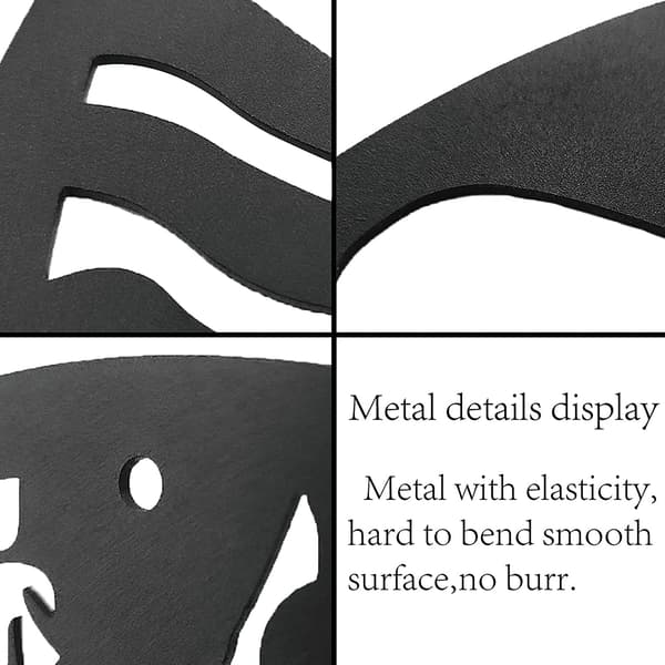 Metalvægkunst Musiknote Dekoration Notation Kunst Diskantnøgle Sort