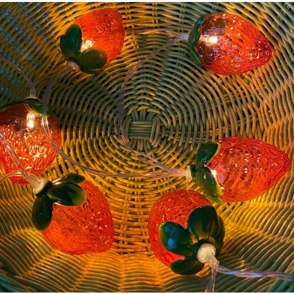 LED Fruit Strawberry String Lights Batteridriven inomhus och Ou 2a0b Fyndiq