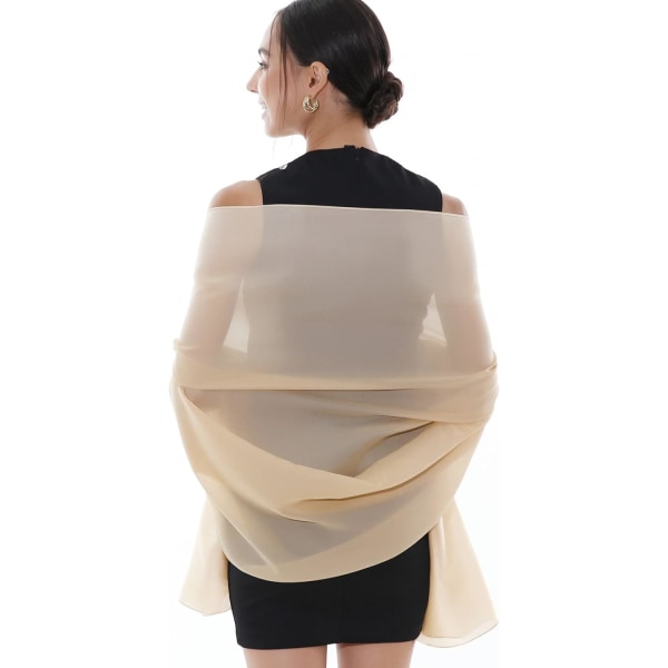 Dametørklæde Tørklæder Dame Chiffon Stola Til Bryllup Langt Sjal