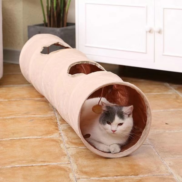 Plysch Pet Tunnel Cat Borrhål Husdjur Rolling Dragon Cat Toy Ca