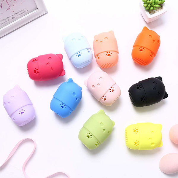 2 stk. Beauty Sponge Blender Beholder, (Rød/Sort) Makeup Blender