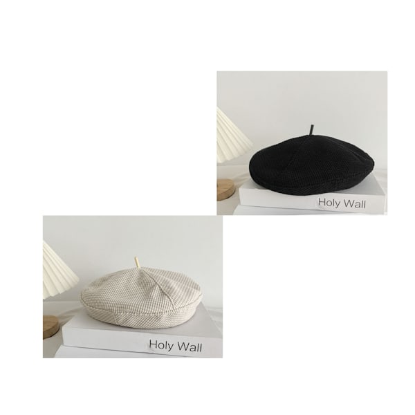 2PCS Höst och vinter basker damer majs grill hatt söt smärta