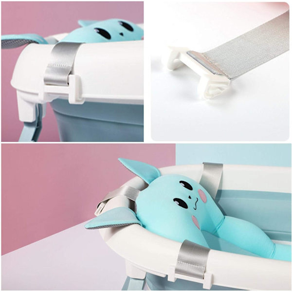 Baby badekar pude, baby brusebad ring måtte, baby badekar pude, skridsikker baby badekar måtte, specielt designet til 0-6 måneder baby badekar B