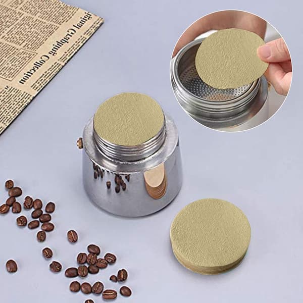 100 kaffefiltre, 64mm runde kaffefiltre, erstatningskaffe