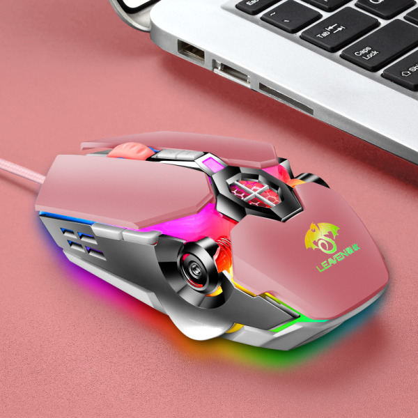 Spillmus USB kablet datamaskin kontor E-sport lysende RGB m
