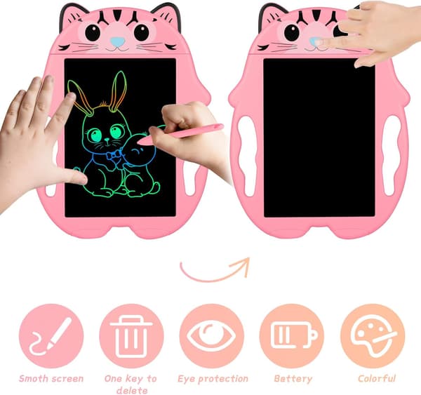 Farverig LCD-skrivetablet Grafiktablet 9 tommer tegnebord