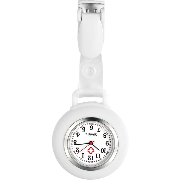 white Nurse Watch Silicone Pocket Watch Universal for Work Offic