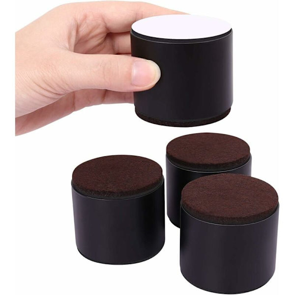 Hevede ben for møbler 4 stk, 6 cm lange sengestøtter, sofa seng