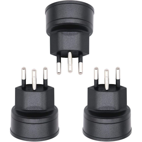 EU til Schweiz / Liechtenstein 2-polet adapter DE/FR/IT/ES 3 Pi