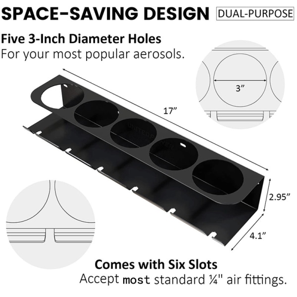 Väggmonterad sprayburkhållare Elverktygsorganisatör Multifunktionell