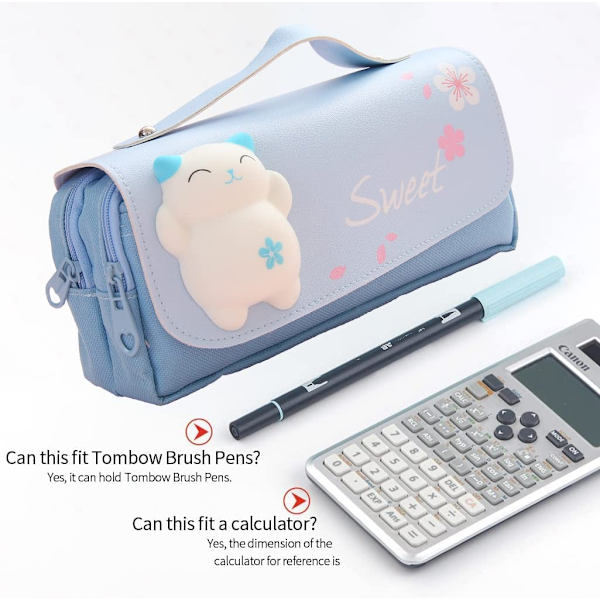 Pink Bear Multi-rum Pencil Case - Stor Kapacitet - Til T