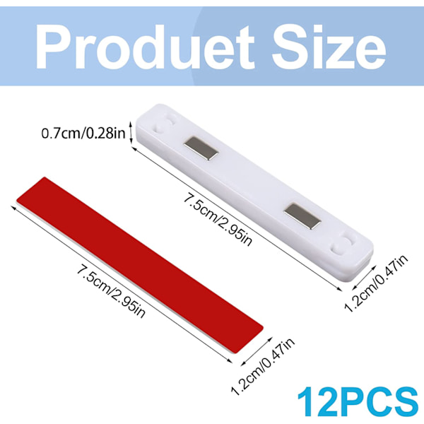 Magnet for myggnettvindu, 12 stk magnetiske klips