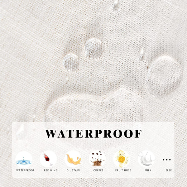 Rektangulær Vandtæt Dug i Bomuld og Linned 140x1
