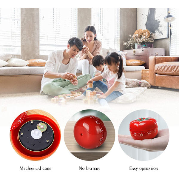 Mekaaninen keittiöajastin Countdown Tomato Timer