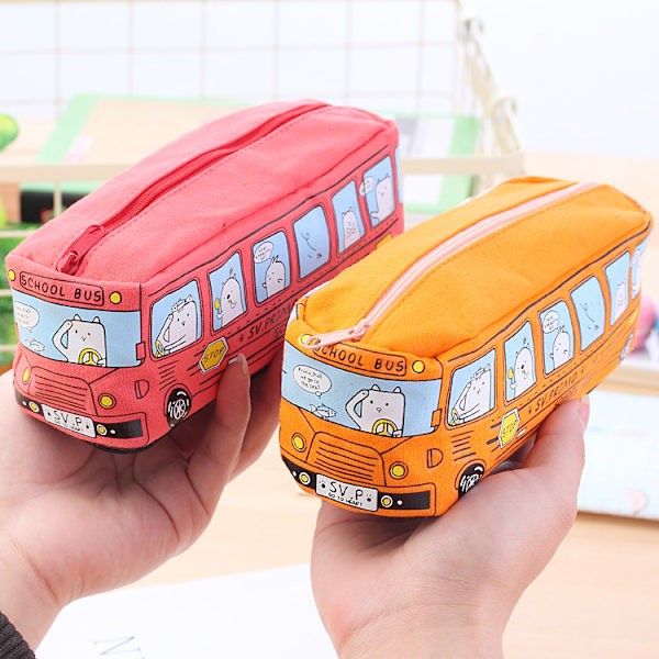 Student Stationery Box Small Animal Bus Stationery Box Carto