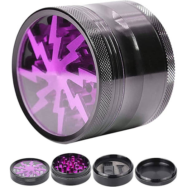 Mausteiden jauhin Zinc Alloy Spice Grinder, 4 osaa siitepölyn jauhin