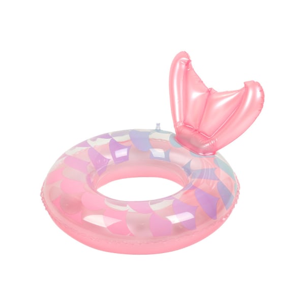 Havfruebøye, 1 stk. Rosa PVC oppblåsbar svømmering, havfrue Bu