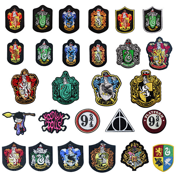 Børne sy-på patch, 27 stykker tøj patch, stryge-på patch, strygejern