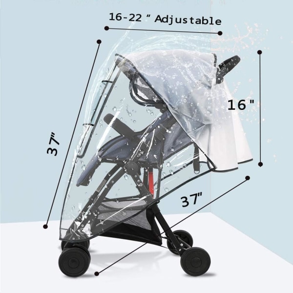 Universalt regntrekk for barnevogn - beskyttelse mot regn, snø, 4879 |  Fyndiq