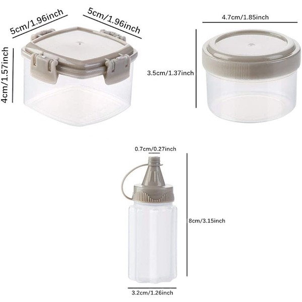 12 st Mini Plast Såsflaska Dressing Behållare Ut