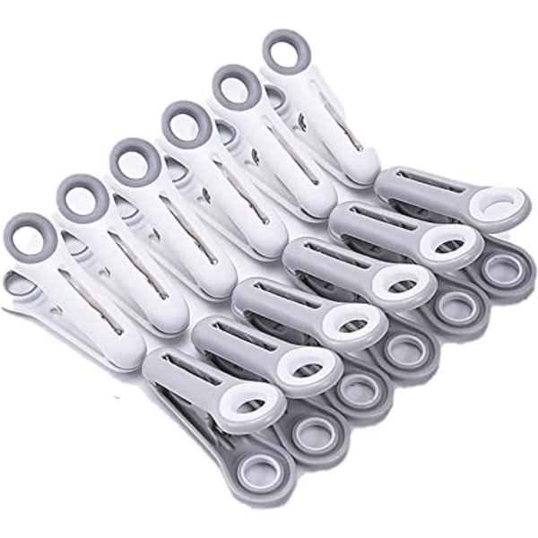 12 Pack Strong Plastic Clothespins, Laundry Clothes Pins Clips P