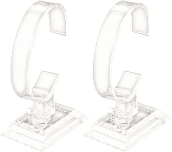2-delat transparent akrylklockställ (8 cm)