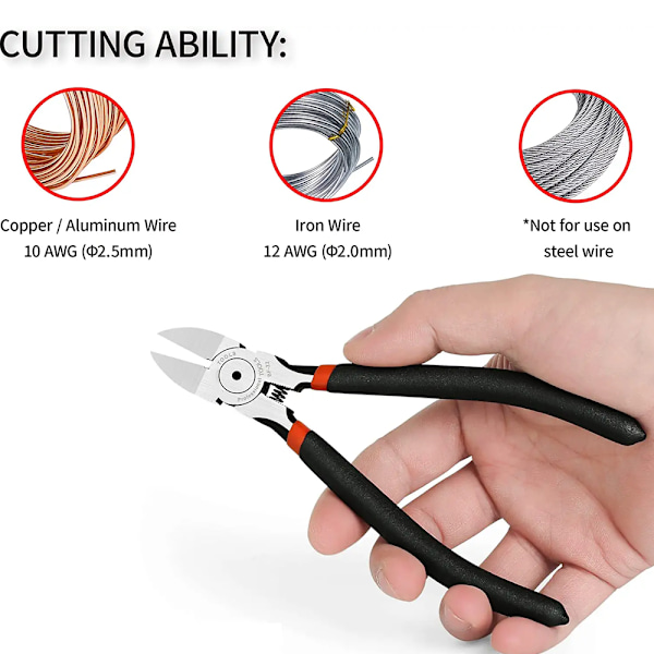 Trådskærere til håndværk Flush Cut Tænger 6 tommer Wire Clippers Mi