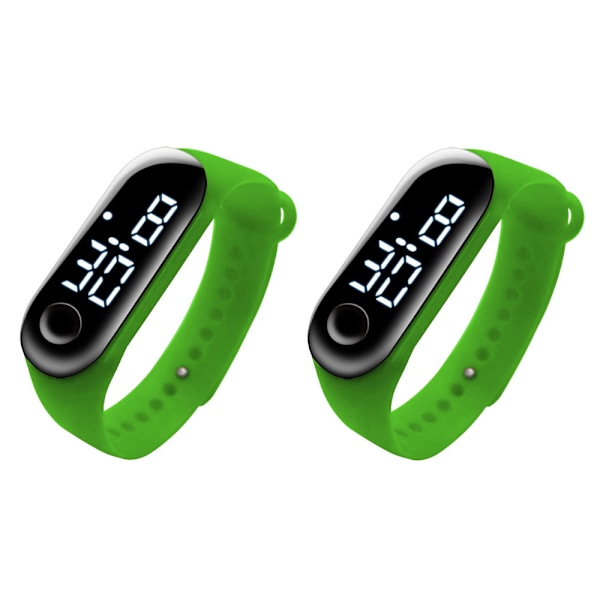 2-pak LED Digital Touch Screen Sports Ure (Green)