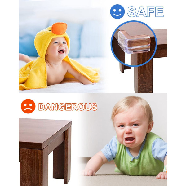 24 ST Baby Safety Corner Protectors för barn, Silikonsäkerhet E