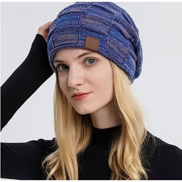 Høst og vinter fleece all-match ull strikket lue varm mote