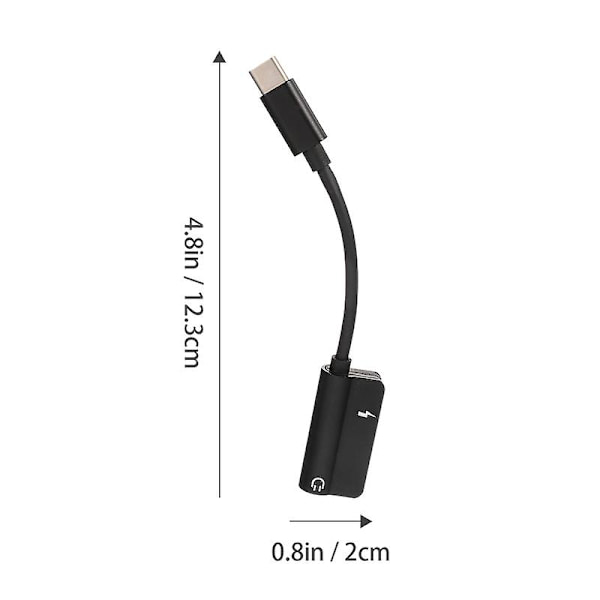 2 stk Type-c hodetelefonadapter