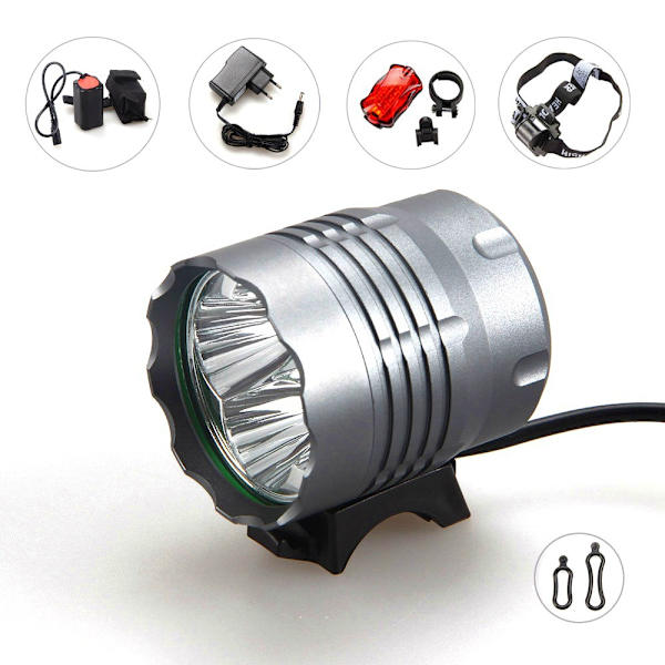 Sykkellys, 7000 lumen 5 LED sykkellys, vanntett fjell