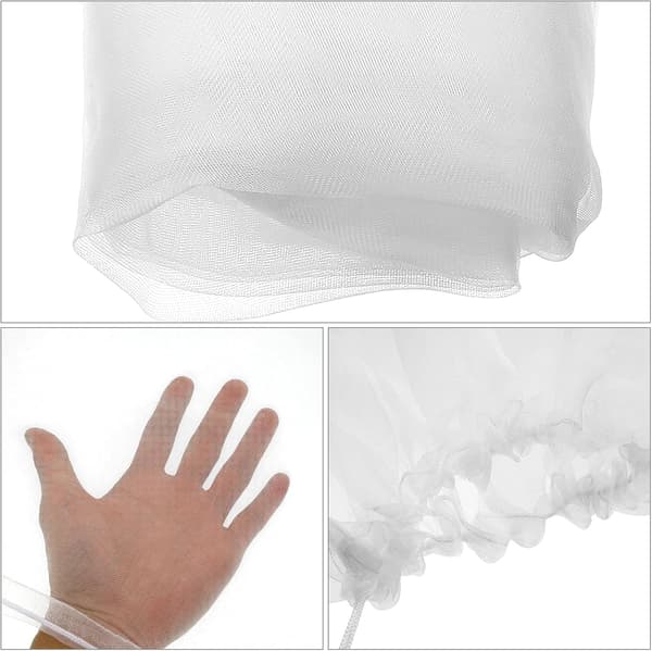 (1×0.7m) Stor Mesh Hage Netting med Snøring, Mesh Deksel for