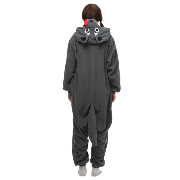 Stor, slem ulv pyjamas onesie jumpsuit tegneserie dyr hættetrøje (M
