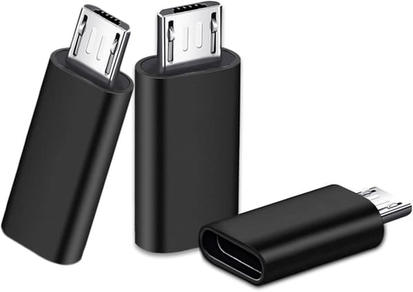3 stk USB C til Micro USB Adapter, Type C Hun Micro USB Han Adapter, 2.4A Hurtig Opladning til PC, Samsung, Huawei, etc (