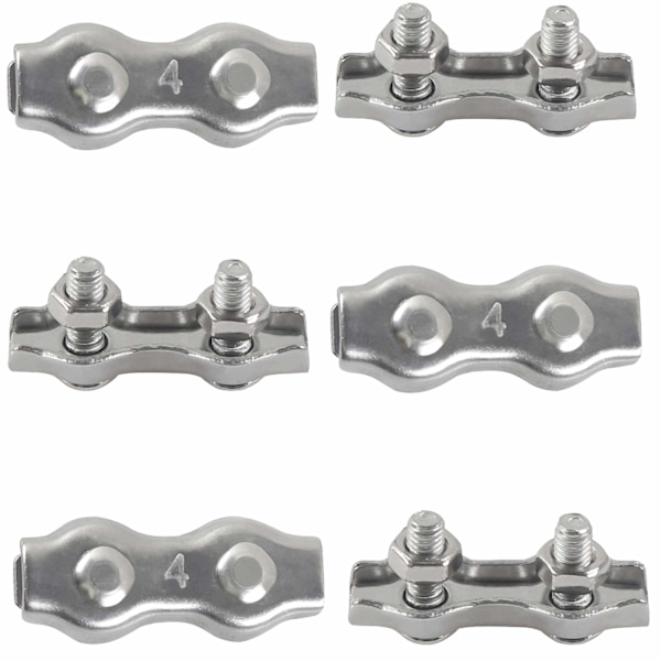 M4 Duplex Clips Kabelbindere 304 Rustfritt Stål Duplex Linjeklips