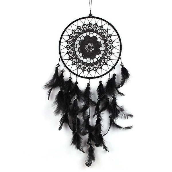 1PC Natural Feather Lace Dreamcatcher Home Crafts Ornamenter