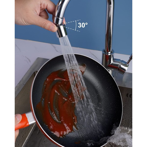 22mm vandbesparende køkkenhane-lufter Dobbeltfunktion 360 grader