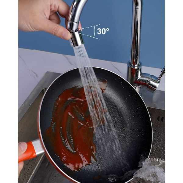22mm Vattenbesparande Kökskran Aerator Dubbel Funktion 360 Grader