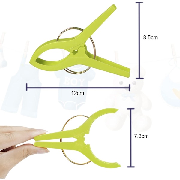 8 kpl muovipyykkipoikaa, suuret rantapyyhepidikkeet, suuret tuulensuojaklipsit kylpypyyhkeille, peitolle, pyyhepidikkeet 12*8,2*2,3 cm