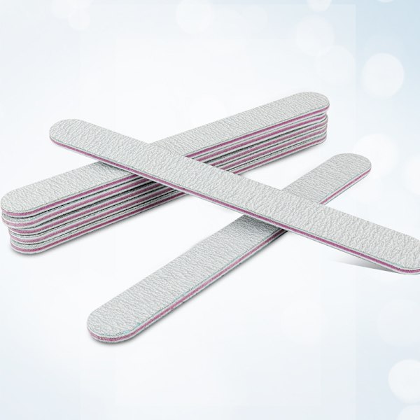 Set med 5 Professionella Nagelfilar (Grå), 100 / 180 Dubbelsidiga