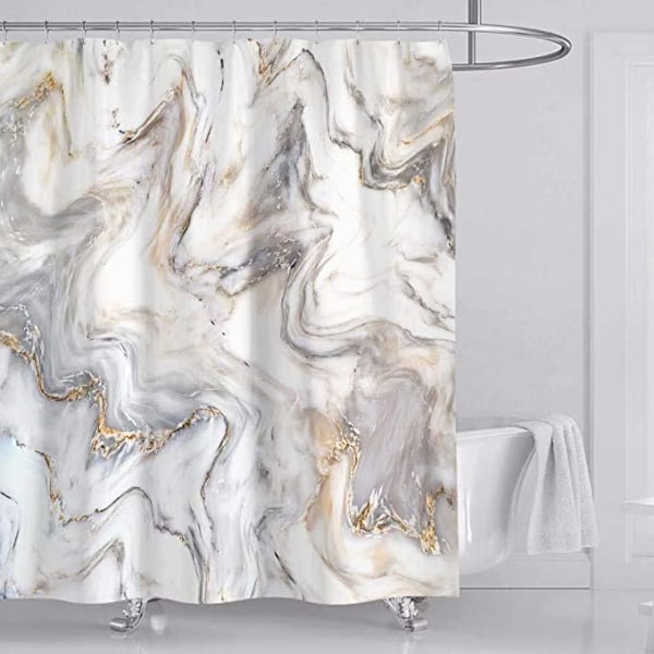 Mouldproof bruseforhæng (marmormønster beige 120 * 180cm) wat