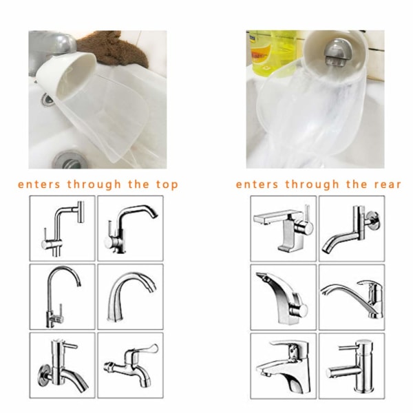 2-pak (hvid) vandhaneforlænger til småbørn - Badekar og håndvask Fau til børn
