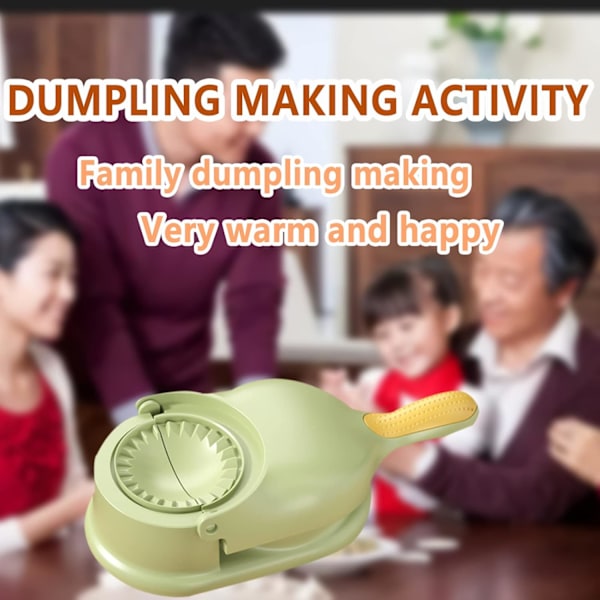 (Grøn) 2 i 1 ravioliform, køkken ravioli maskine, dumpling maskine