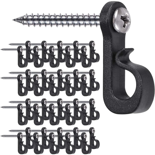 40 Pack Christmas Lights Hanging Hooks with Phillips Screws for G