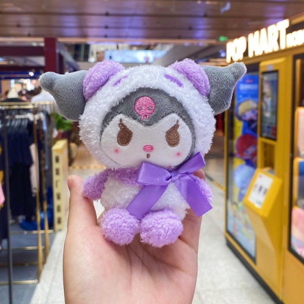 10cm Kawaii Anime Panda Casual Clothes Dog Short Plush Toys